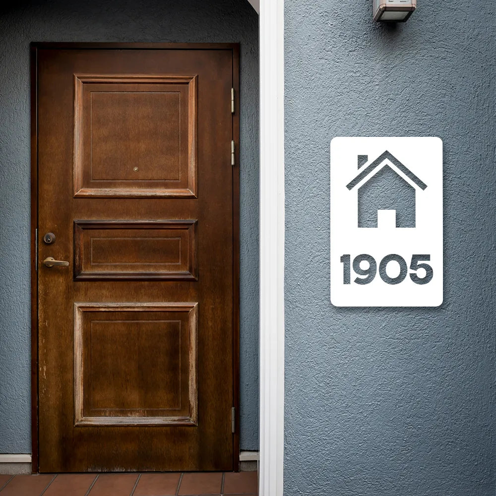 Personalized Address Plaque Metal Monogram Sign