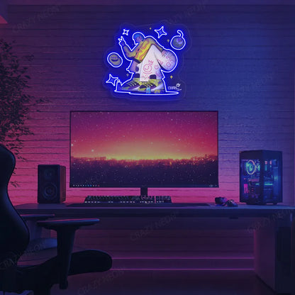 Vibe Queen Neon Artwork | Blue