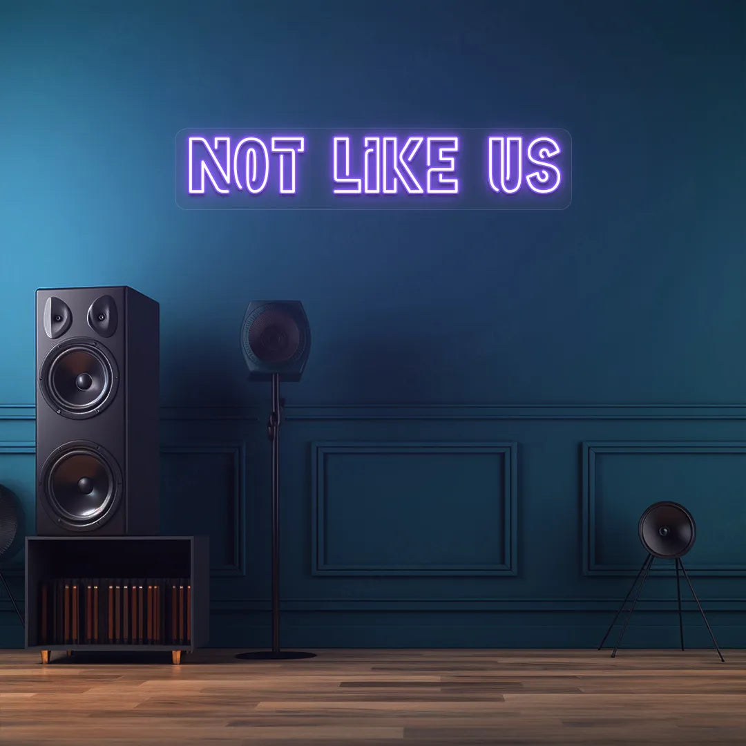 Not Like Us Neon Sign | Purple