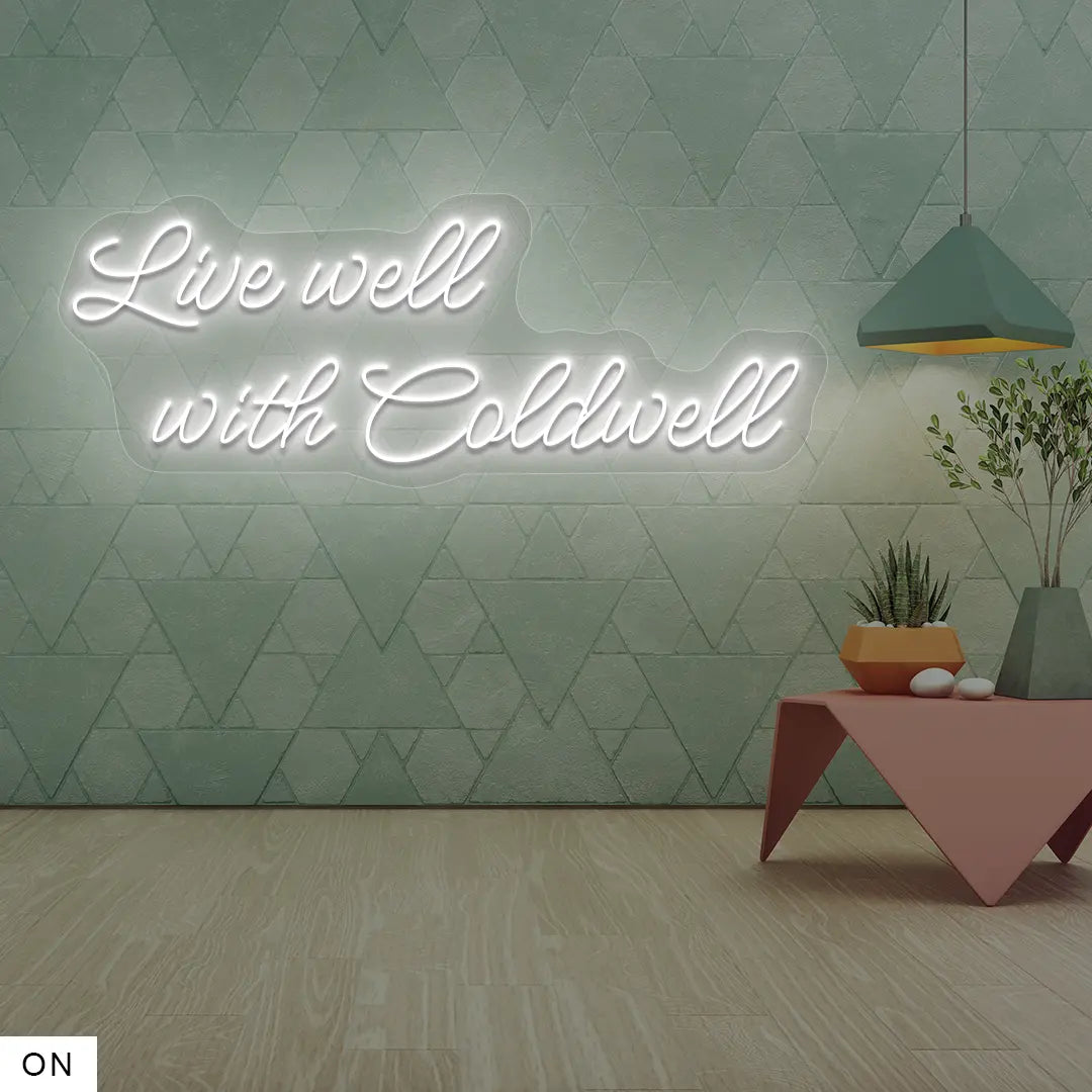 Live Well With Coldwell Neon Sign  | Coldwell Banker Real Estate LLC