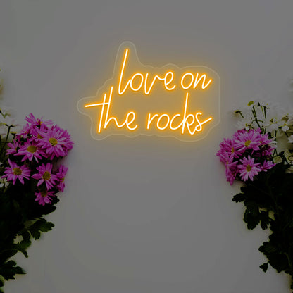 Love On The Rocks Neon Sign - CNUS011736 - Orange