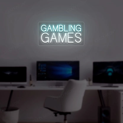 Gambling Games Neon Sign