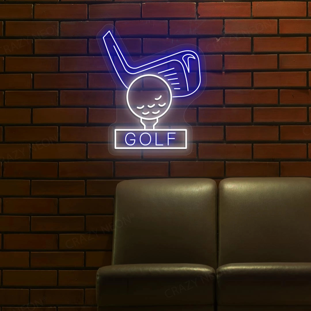 Golf Stick Neon Sign | Blue