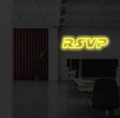 RSVP Neon Sign | Yellow