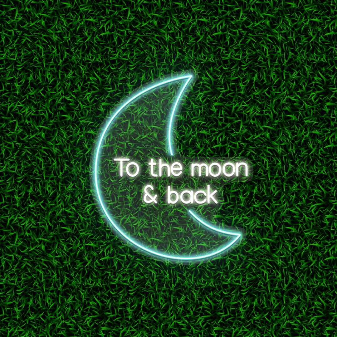 To The Moon And Back - Multicolor Neon Sign | CNUS012529 | Iceblue