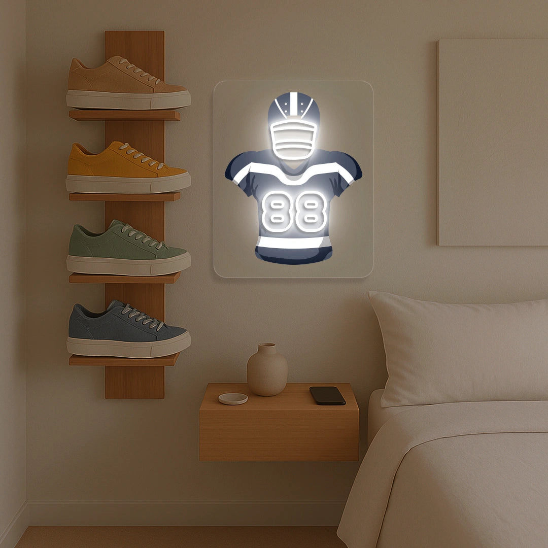 Dallas Lamb 88 Jersey Football Neon Artwork