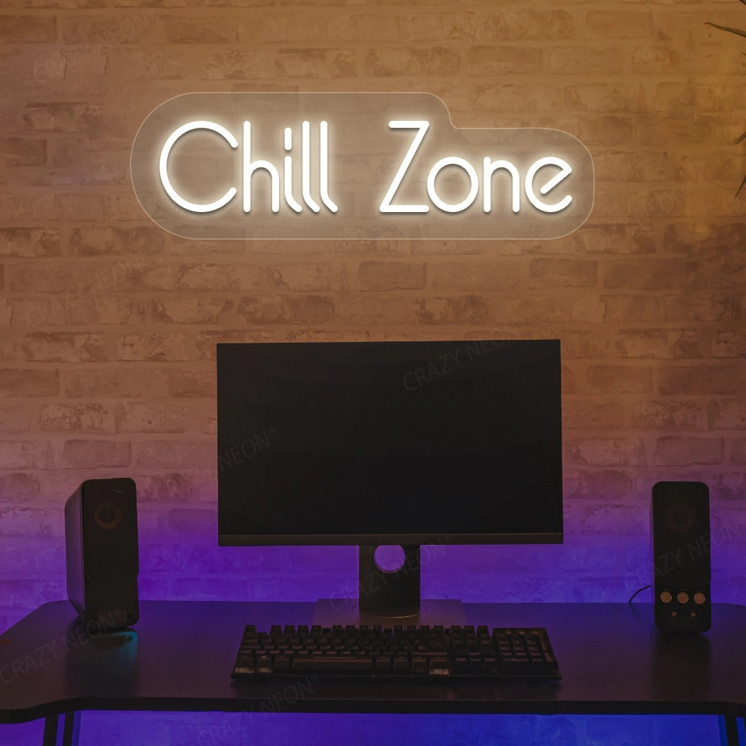 Chill Zone Neon Sign | Warmwhite