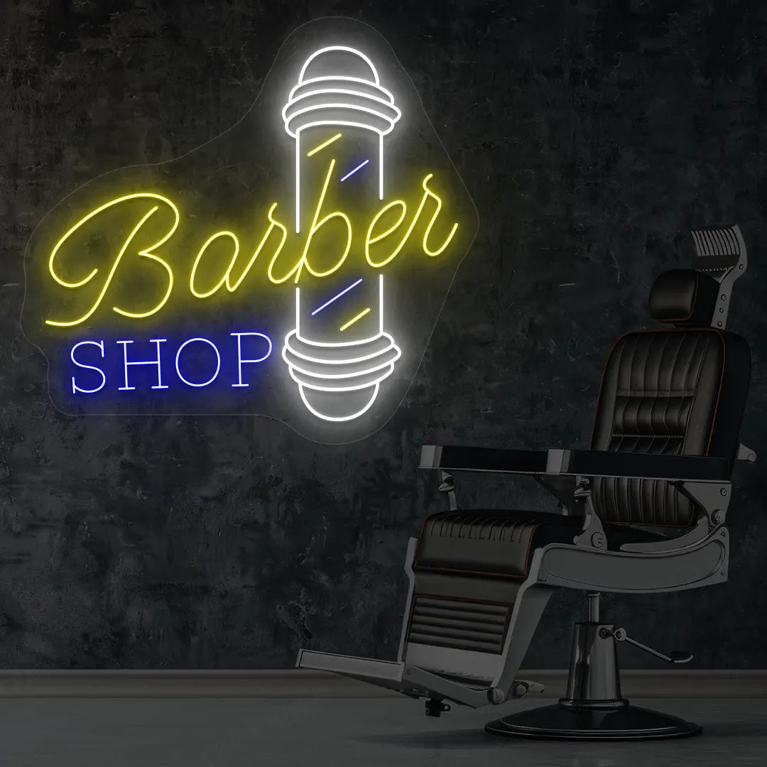 Classic Barber Shop Pole Neon Sign