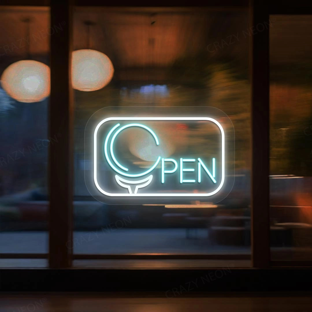 Open Golf Neon Sign | Iceblue