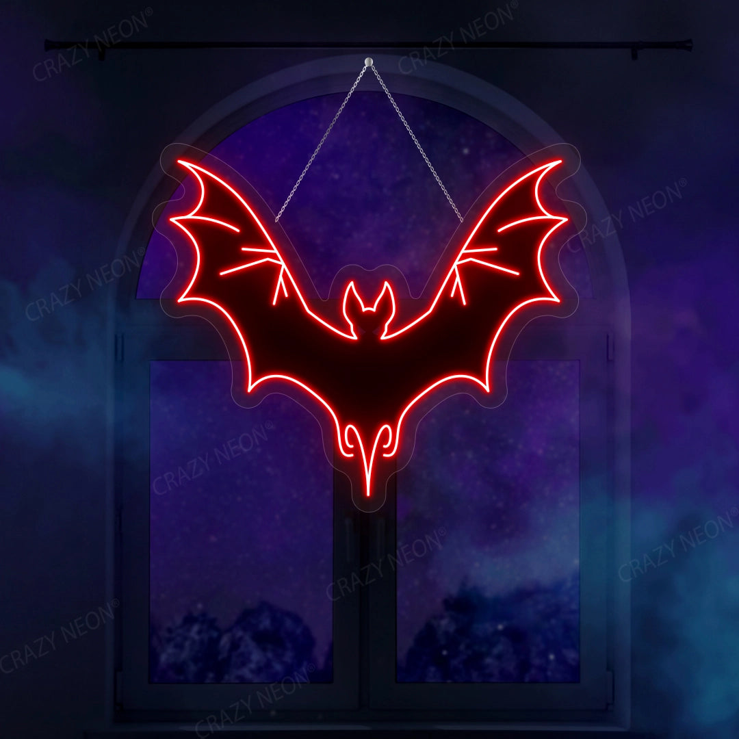 Bat Neon Artwork  | Red