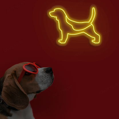 Beagle LED Neon Sign | Yellow