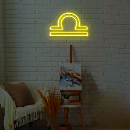 Libra Zodiac Neon Sign | CNUS013682 | Yellow