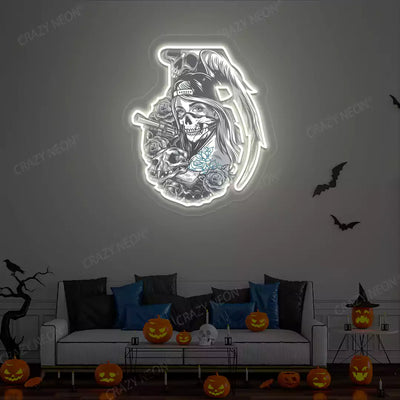 Deadly Diva Grenade Neon Artwork | Warmwhite