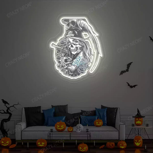 Deadly Diva Grenade Neon Artwork