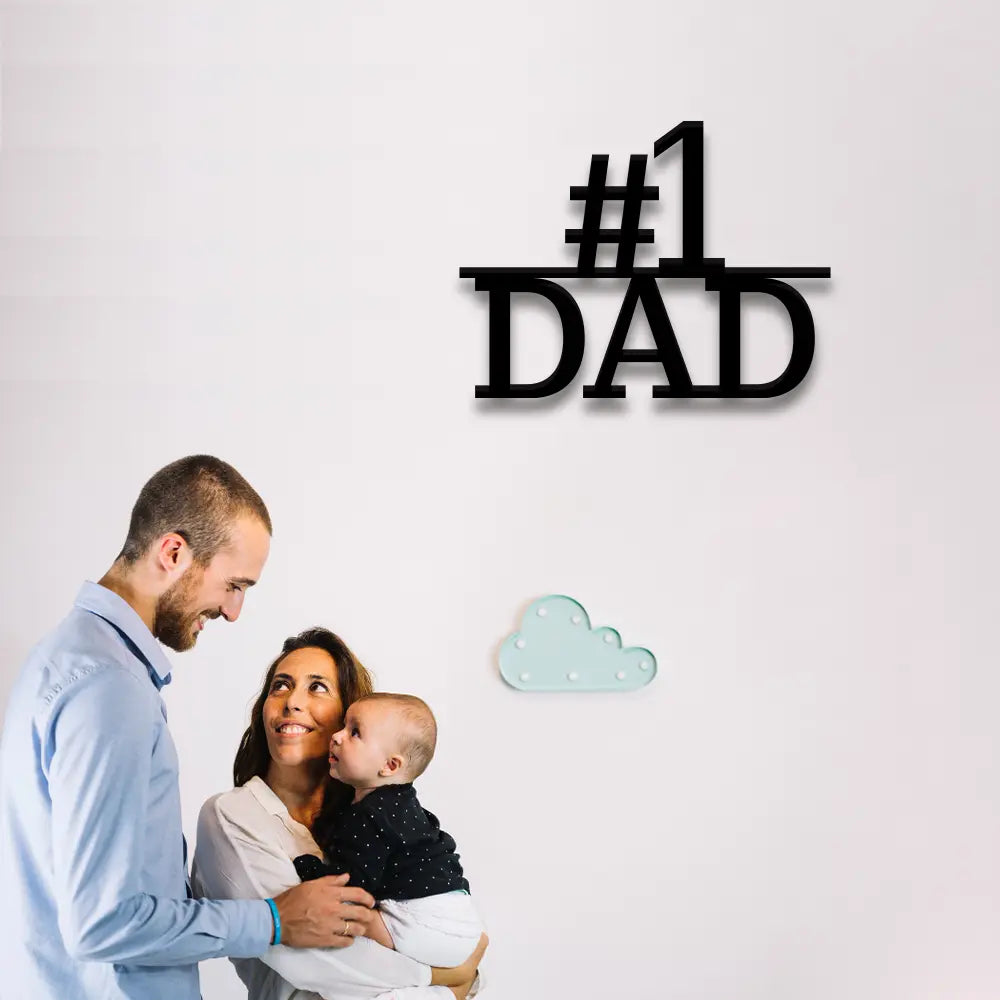 #1 DAD Metal Wall Art