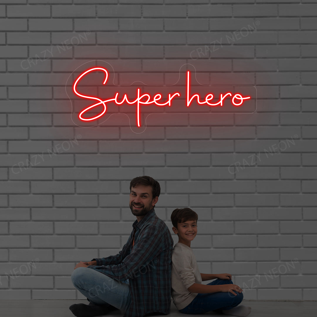 Superhero Neon Sign | Red