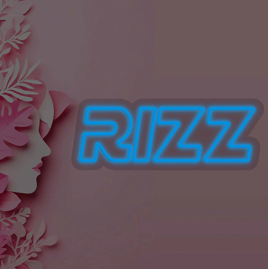 RIZZ Neon Sign | Iceblue