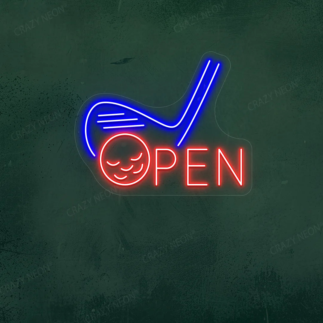 Golf Stick LED Neon Sign | Blue