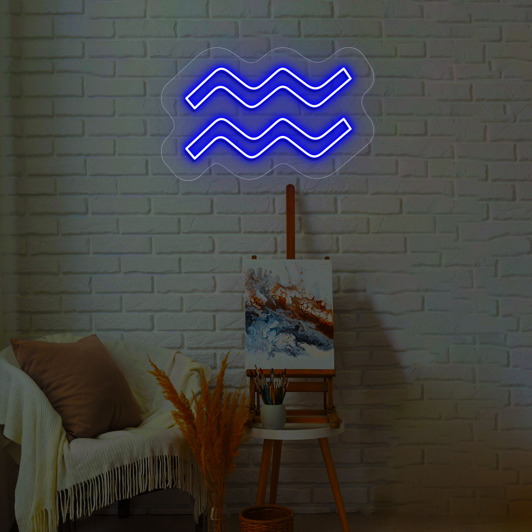Aquarius Zodiac Neon Sign | CNUS014082 | Blue