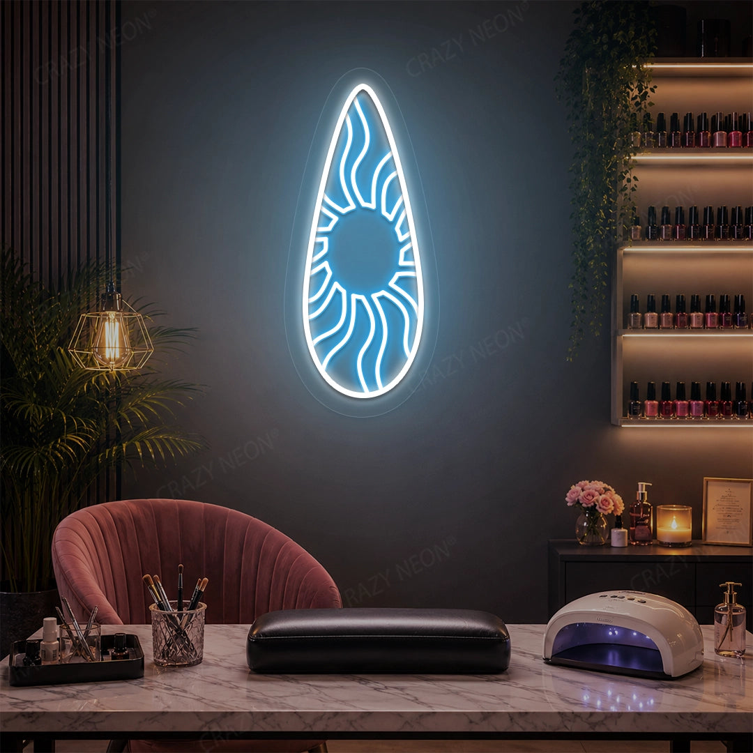 Aura Shine Nail Neon Sign in Iceblue color