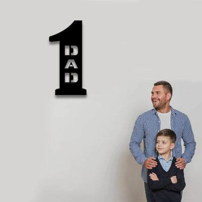 Number One Dad Metal Wall Art - Gift For Dad