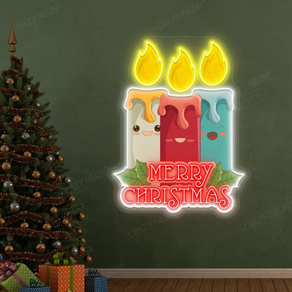 Christmas Candles Neon Sign | Warmwhite