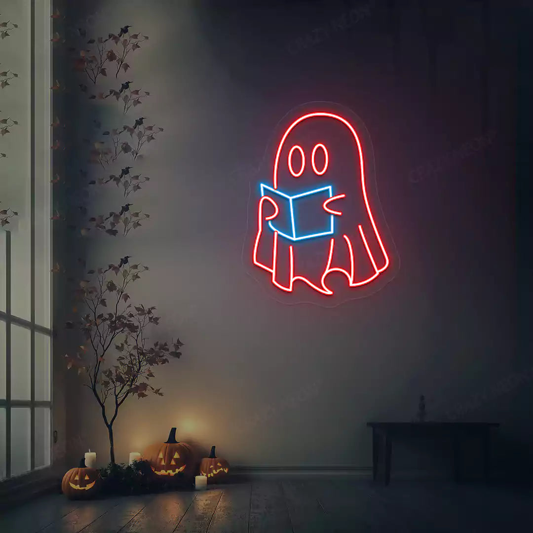 Reading Ghost Neon Sign | Red
