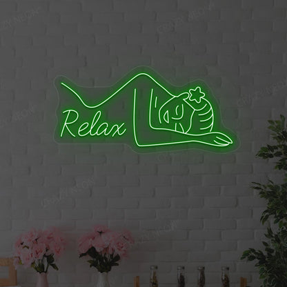 Relax Neon Sign | green