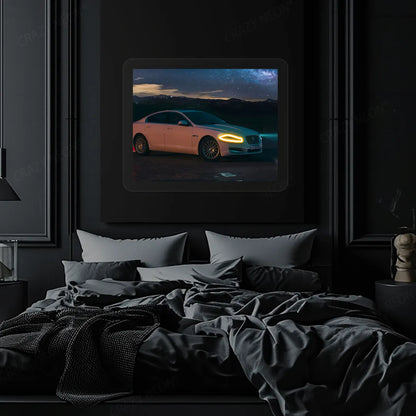 XJ luxury Car Neon Artwork | Orange