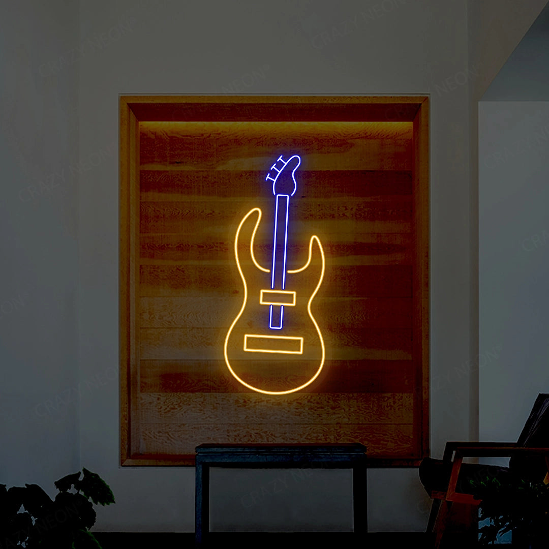 Guitar Neon Sign | Orange