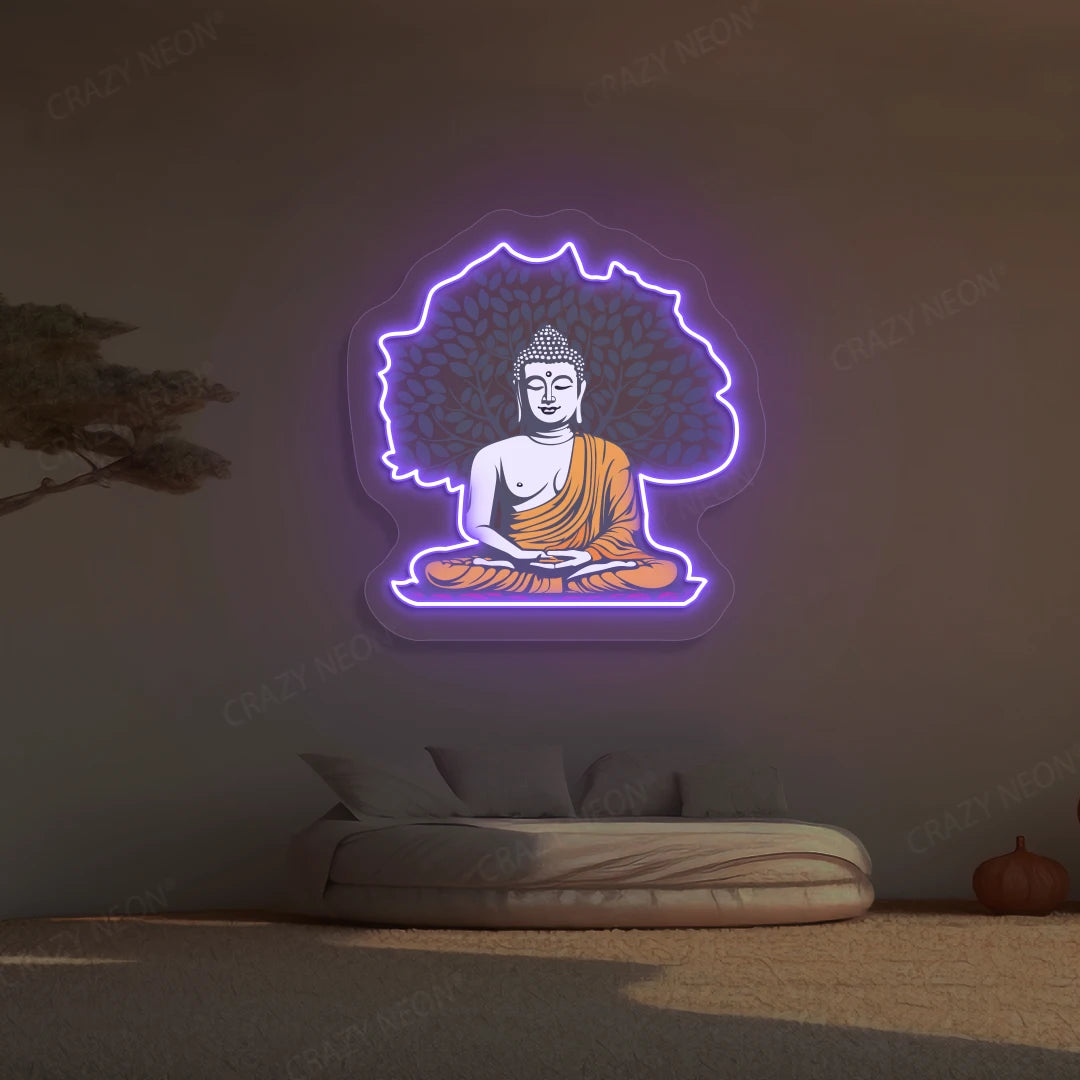 Bodhi Buddha Neon Artwork