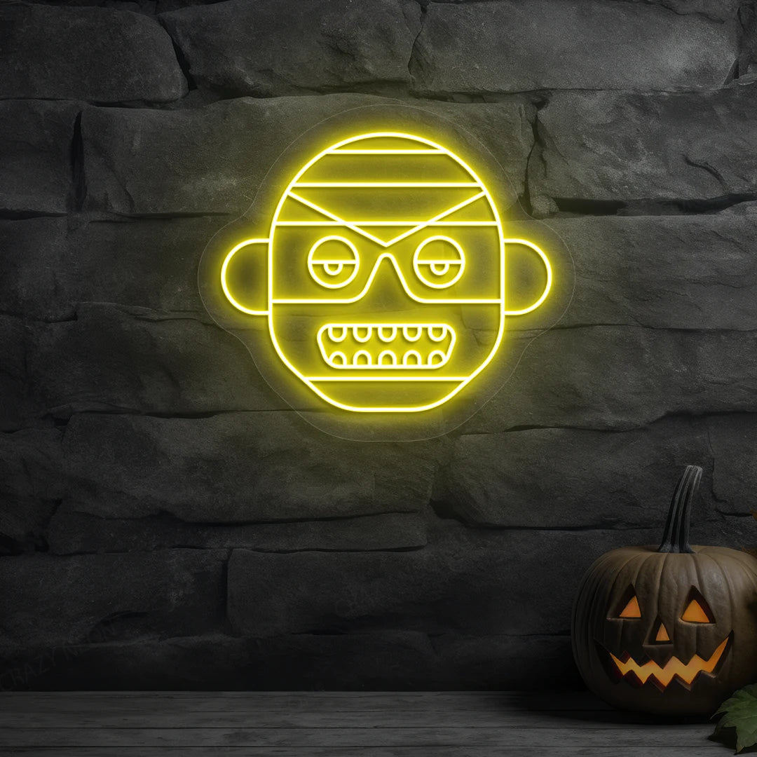 Mummy Frank Neon Sign | Yellow