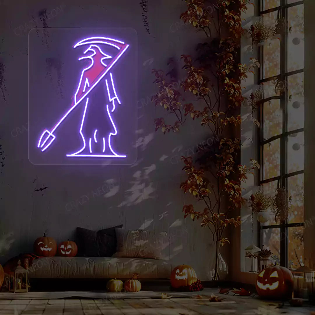 Plague Doctor Neon Artwork | Purple