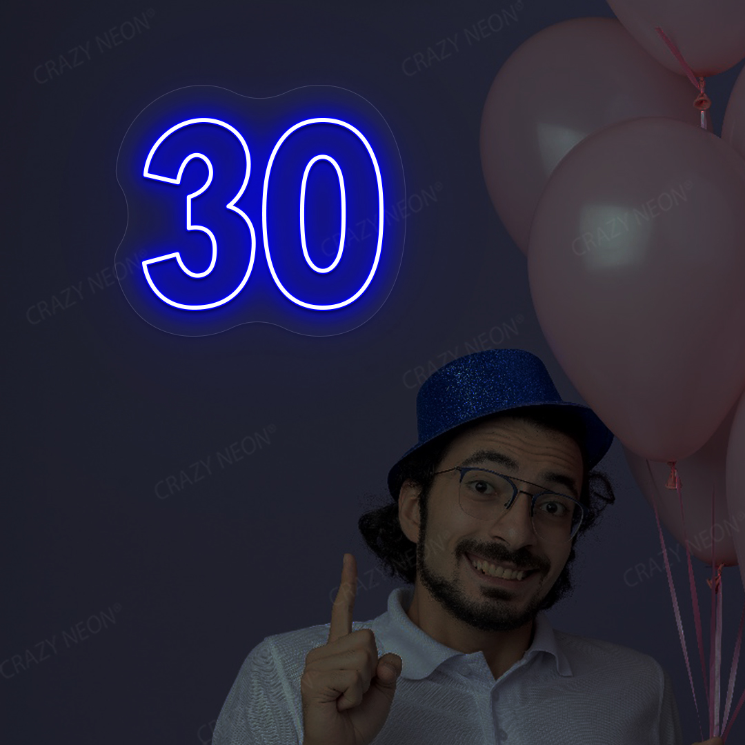 30 Neon Sign | Blue