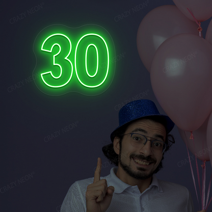 30 Neon Sign | Green