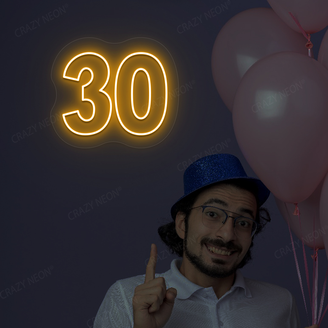 30 Neon Sign | Orange