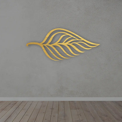 Metal leaf wall Art in golden colour