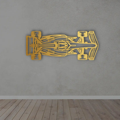 Racing Car Metal Sign