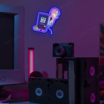 Stream On Air Neon Artwork | Blue