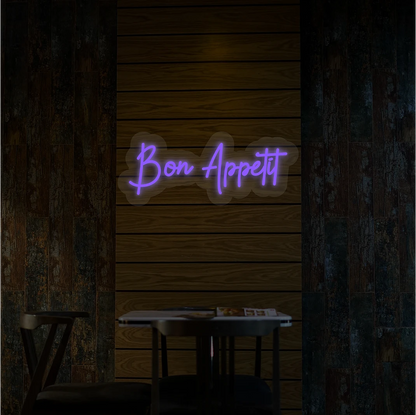 Bon Appetit Neon Sign | Purple