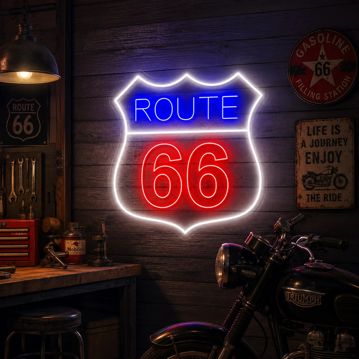 Route 66 Vintage Neon Sign