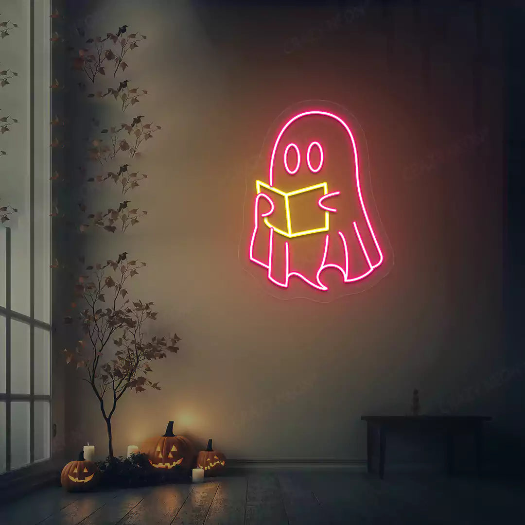 Reading Ghost Neon Sign | Pink