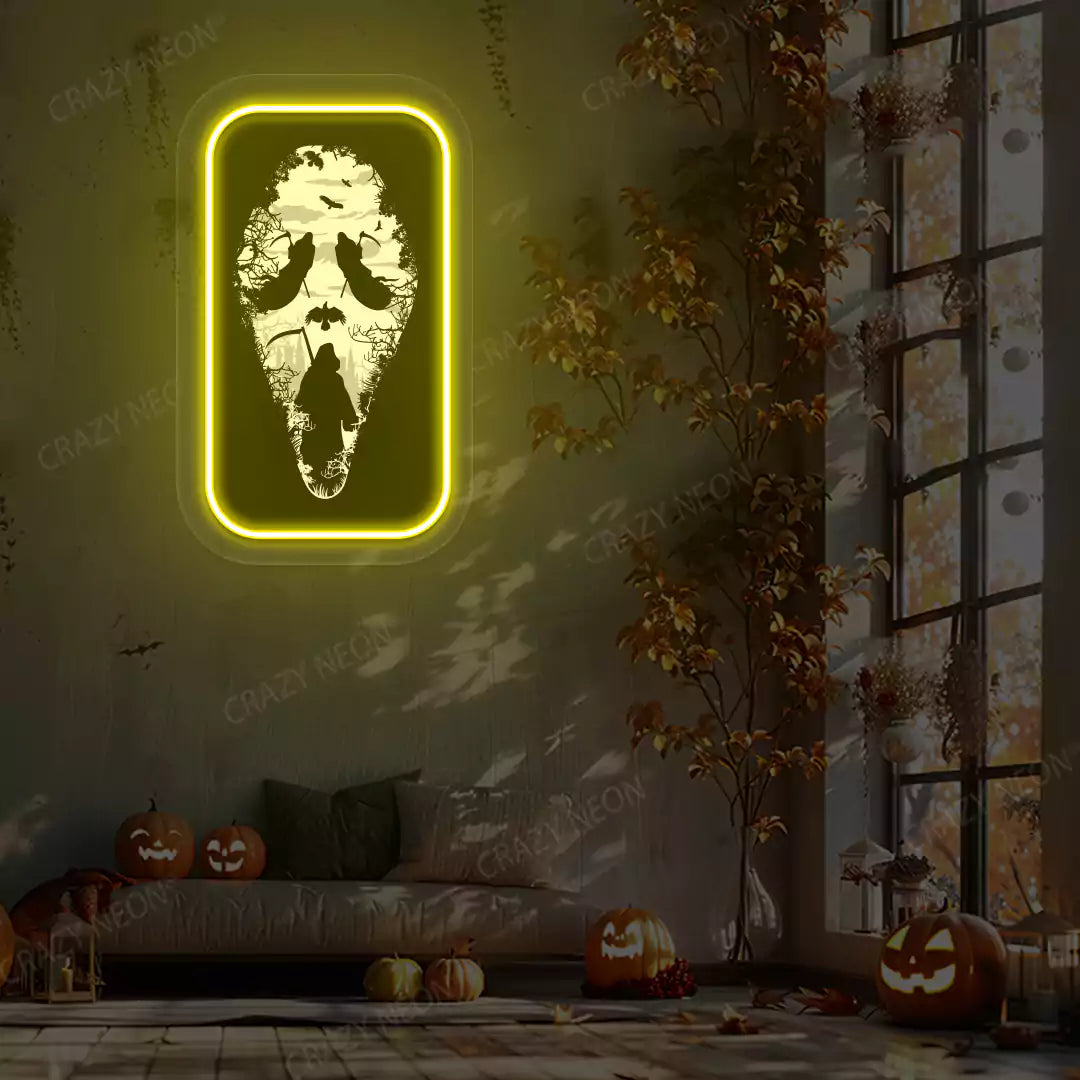 Slendrina X Reaper Illusion Neon Artwork | Yellow