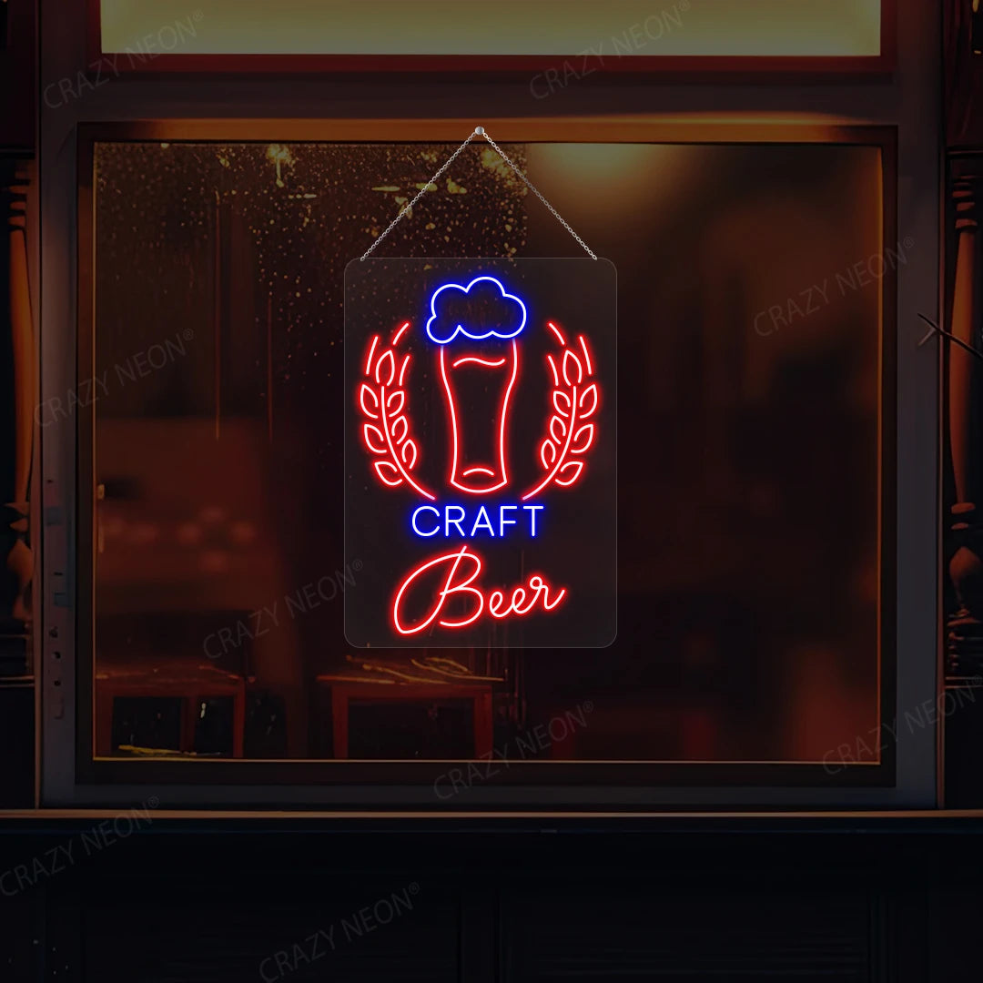 Craft Beer Neon Sign | Blue