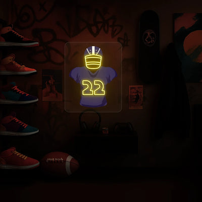 Baltimore Henry 22 Jersey Football Neon Artwork