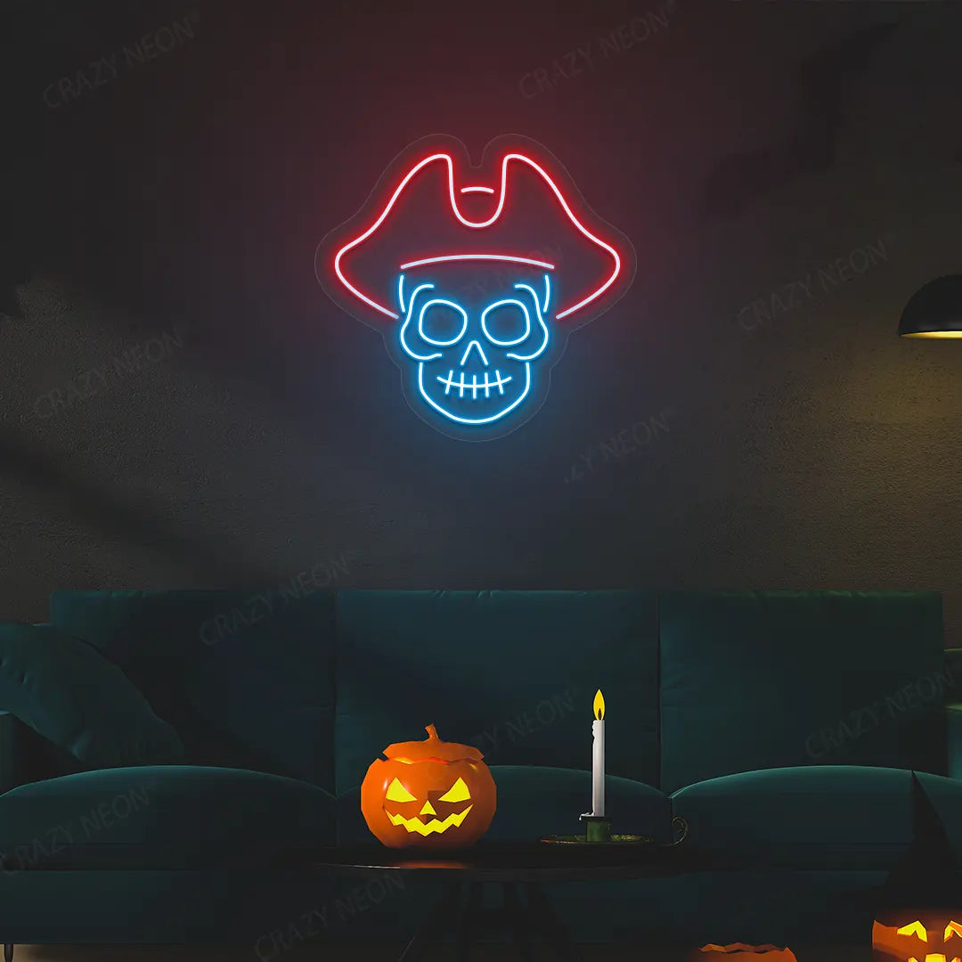 Pirate Skull Neon Sign | Iceblue