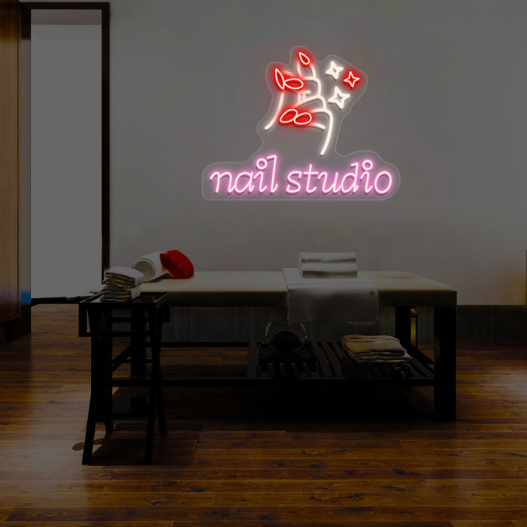Nail Studio Hand Neon Sign