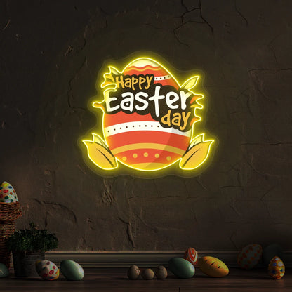 Happy Easter Day Egg Neon Artwork