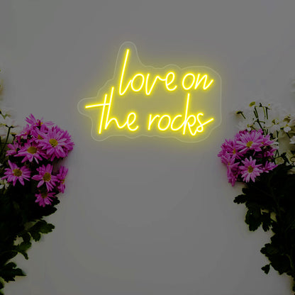 Love On The Rocks Neon Sign - CNUS011704 - Yellow