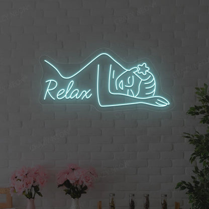 Relax Neon Sign | Iceblue